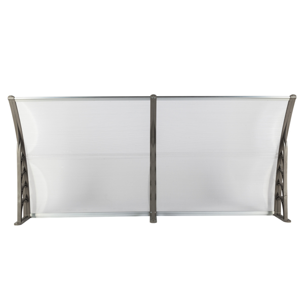 190 x 95 Household Application Door & Window Awnings Canopy Silver & Gray Bracket