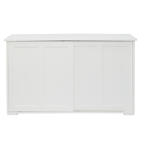 Double Sliding Door Sideboard Porch Cabinet White
