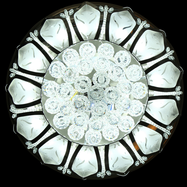 Crystal Ceiling Light Fan Light 3 Light Color Led Fan Chandelier Decorative Pendant Light with Remote Control
