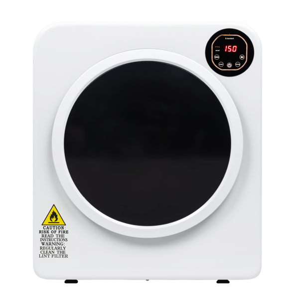 Electric Compact Laundry Clothes Dryer, 13.2Ibs 6kg Tumble Dryer with Stainless Steel Tub, Easy Control Panel with LED display for Variety Drying Mode, Portable Dryer for Apartments, Home, Dorm, White