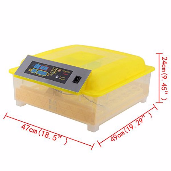 56 Egg Automatic Incubator, Small Size Incubator with Digital Display for Egg Hatching of Chickens Ducks Poultry Quails Pigeons Birds