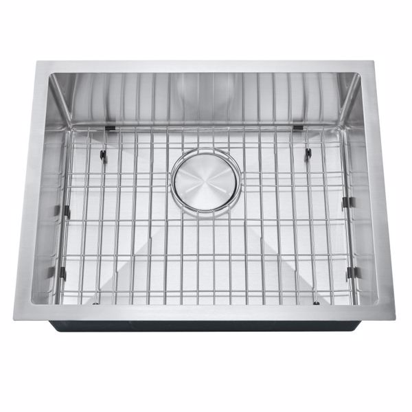 23 Inch Undermount Kitchen sink, 23" x 18" x 10" Single Bowl Kitchen Sinks 16 Gauge Stainless Steel Kitchen Sink 10 Inch Deep Handmade Workstation with Strainer & Bottom Grid