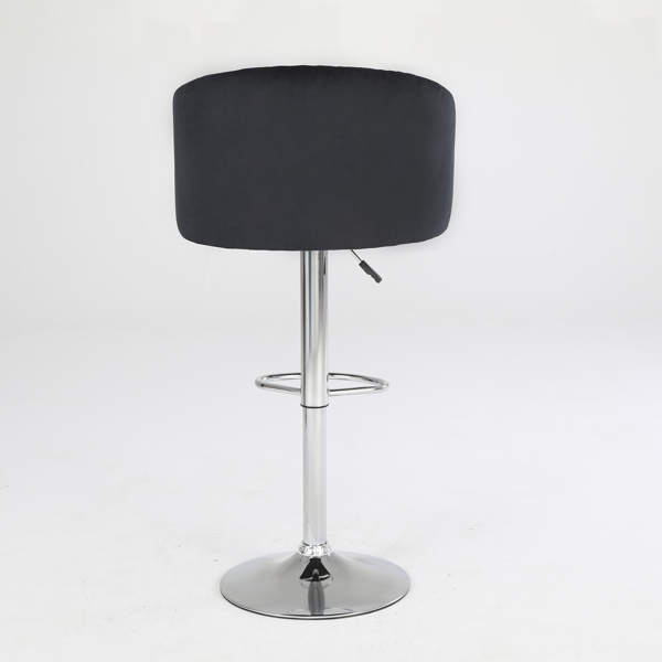 GIVENUSMYF European Bar Stool Set of 2, Adjustable Bar Stool with Backrest, Velvet Swivel Bar Stool, suitable for living room, dining room, bar