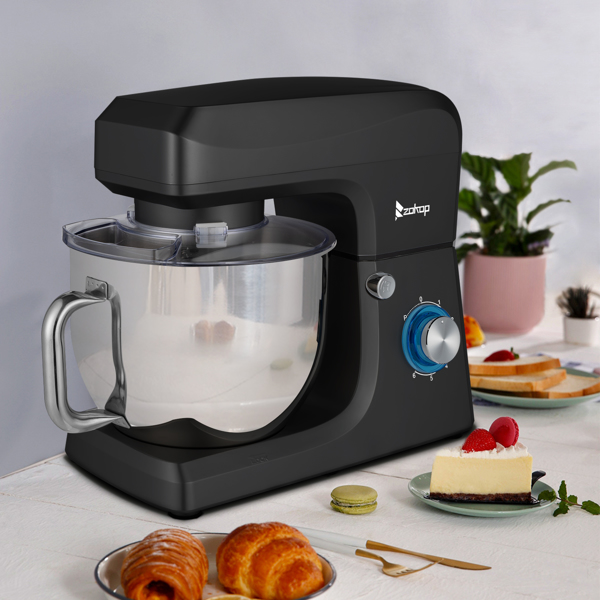 SM-1511X 欧规 7L 厨师机 230.00V 660.00W 搅拌锅不带手柄 不锈钢ABS 黑色注塑 揉面打浆打蛋打奶油-10