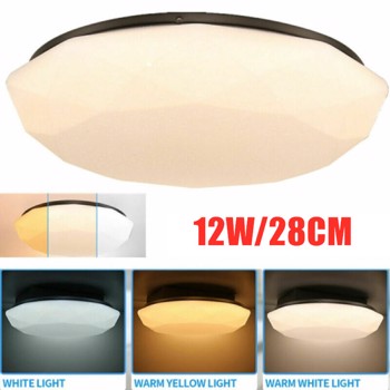 12W 28CM Diamond Shape Dimmable LED Ceiling Panel Down Light Living Bedroom Wall Lamp