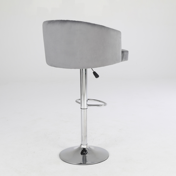 GIVENUSMYF European Bar Stool Set of 2, Adjustable Bar Stool with Backrest, Velvet Swivel Bar Stool, suitable for living room, dining room, bar