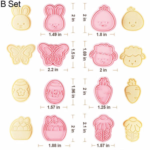 3D Cookie Cutters for Baking, 16 PCS Biscuit Fondant Cookie Cutter Set for Kids