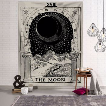 Tarot Moon Wall Hanging Poster Tapestry Hippie Bohemian Mandala Decoration 150x130cm