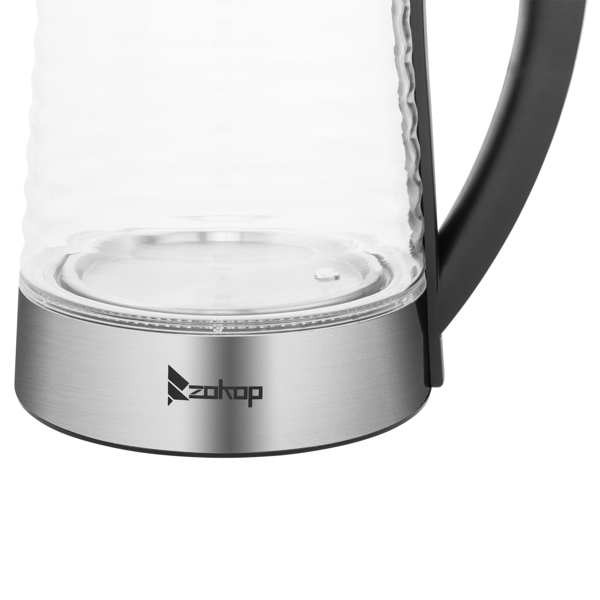 HD-251L 2.2L 110V 1100W Electric Kettle With Wave Body High Borosilicate Glass Blue Light With Electronic Handle