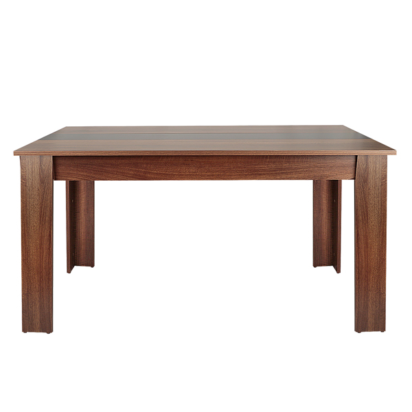 GIVENUSMYF European dining table Height 29.5" Particleboard dark wood with melamine beech wood grain finish, suitable for living room and kitchen