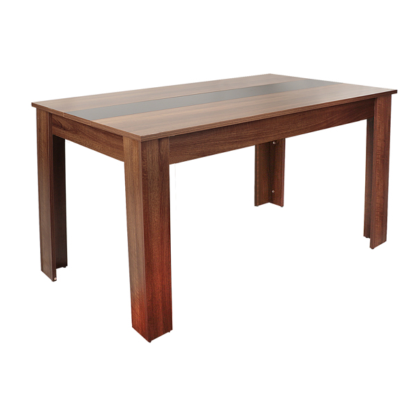 GIVENUSMYF European dining table Height 29.5" Particleboard dark wood with melamine beech wood grain finish, suitable for living room and kitchen