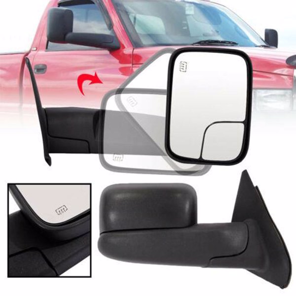 Pair Power Heated Towing Mirrors Pair for 02-08 Dodge RAM 1500 03-09 2500 3500