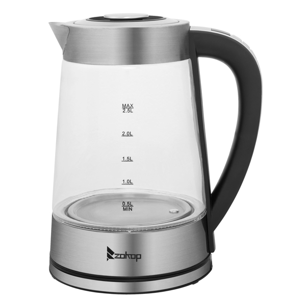 HD-251 2.2L 110V 1100W Electric Kettle Stainless Steel Glass Blue Light With Electronic Handle