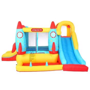 Leadzm 420D 840D Oxford cloth jump surface rocket with fan inflatable castle n001
