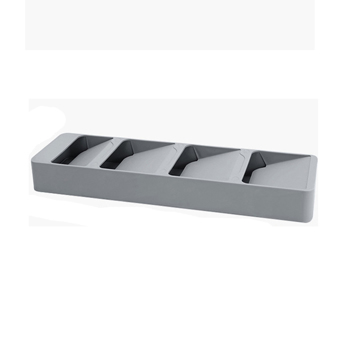 Kitchen Drawer Organizer Tray Box for Cutlery Spoon Knife and Fork Partition Storage Grey