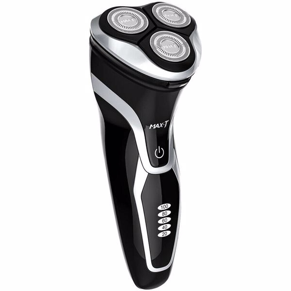 MAX-T Men Electric Razor, Rechargeable Wet & Dry Rotary Electric Shaver for Men (Black)