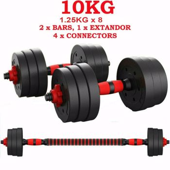 10kg Dumbbell Set Fitness Free Exercise Home Gym Bicep Weight Training