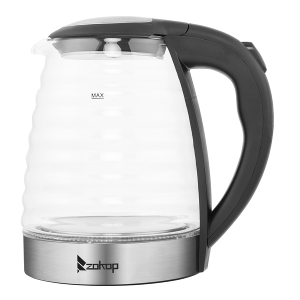 American Standard HD-1858L 1.8L 110V 1100W  Electric Kettle Stainless Steel High Quality Borosilicate Glass Blue Light