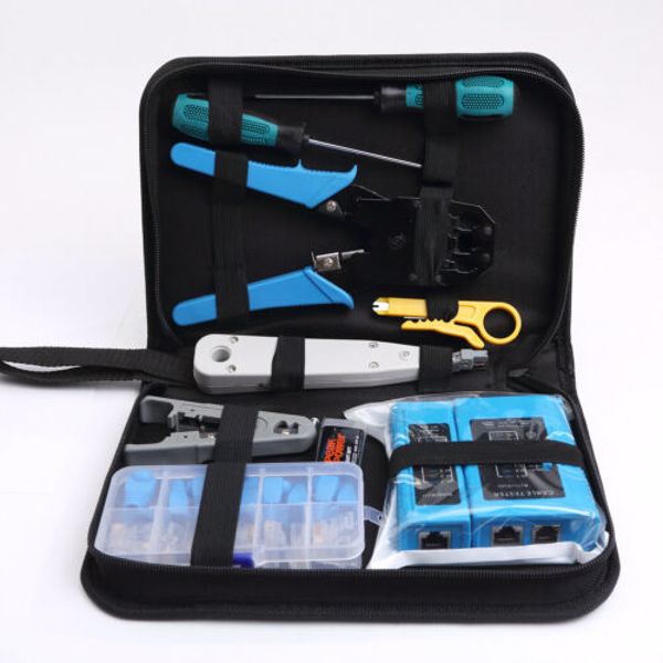 Rj45 Crimping Tool Kit Set For CAT5/CAT6 Lan Cable Tester Network Repair Tools