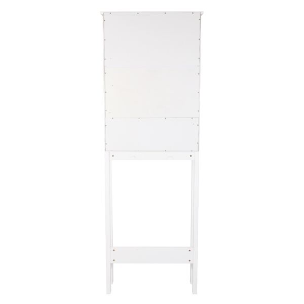 Double Door Fork Toilet Cabinet White