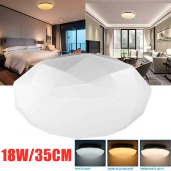 18W 35CM Dimmable LED Ceiling Light Round Panel Lamp Bathroom Kitchen Bedroom