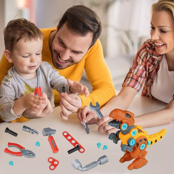 ( Amazon Banned)Take Apart Dinosaur Toys for Kids Toys Toolbox Construction Building  with Electric Drill, Dinosaur Toys Christmas Birthday Gifts Boys Girls