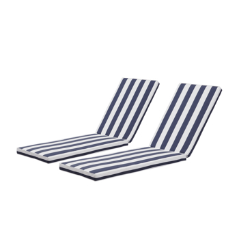 2PCS Set Outdoor Lounge Chair Cushion Replacement Patio Funiture Seat Cushion Chaise Lounge Cushion [Sale to Temu is Banned.Weekend can not be shipped, order with caution]