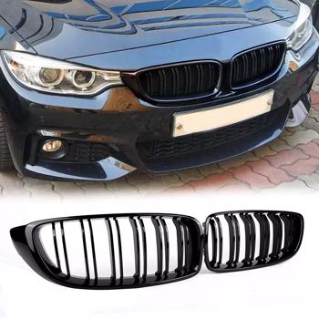 LEAVAN Gloss Black Front Kidney Grille Grills For BMW 4 Serie F30/F31/F32/F33/F82/F80 2014-2019 M4 Style