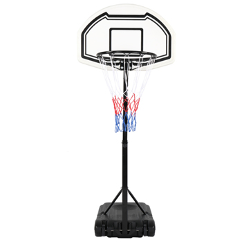 28\\" x 19\\" Backboard Adjustable Pool Basketball Hoop System Stand Kid Poolside Swimming Water Maxium Applicable Ball Model 7# White & Black