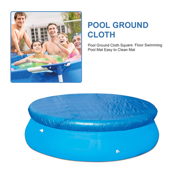 Blue Round Swimming Pool Cover Waterproof Frame Pool Cover Anti-dust Swimming Pool Above Cloth Folding Portable for Outdoor