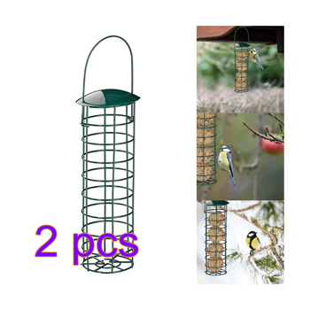 Tube Bird feeders for Outdoors Hanging Metal Bird Suet Feeder Peanut Bird Feeder Water Resistant Hummingbird Feeder Set