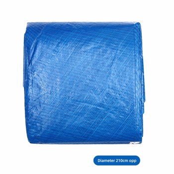  Blue Round Swimming Pool Cover Waterproof Frame Pool Cover Anti-dust Swimming Pool Above Cloth Folding Portable for Outdoor