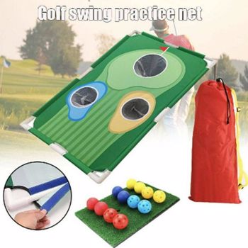 Golf Cornhole Chipping Game Golf Ball Target Net Set for Swing Practice Training