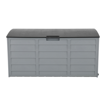 75gal 260L Outdoor Garden Plastic Storage Deck Box Chest Tools Cushions Toys Lockable Seat