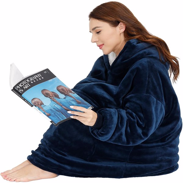 Oversized Plush Hoodie Blanket
