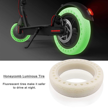 Honeycomb Rubber Solid Tire Fluorescent Tire Tubeless Luminous Solid Tyre For Electric Scooter