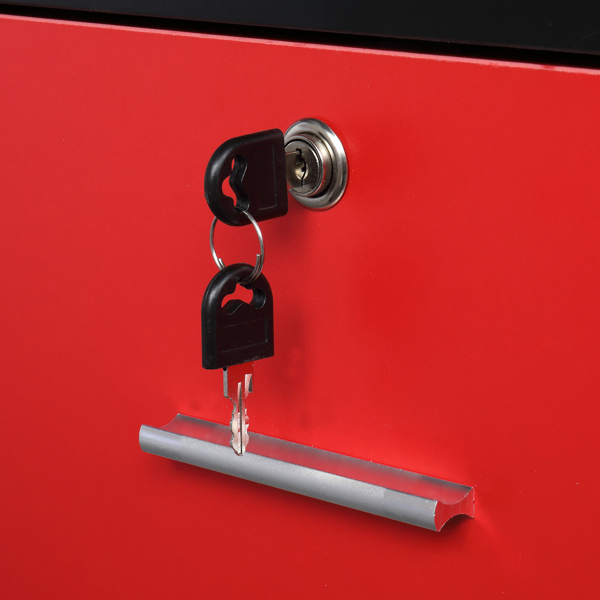 Barber Wall Mount Locking Styling Hair Station Appliance Holder Salon Spa Equipment Black & Red