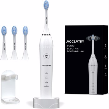 MOCEMTRY Sonic Electric Toothbrush Rechargeable toothbrushes for Adult with 4 Duponts Brush Heads, 4 Cleaning Mode Waterproof Electric Tooth Brush