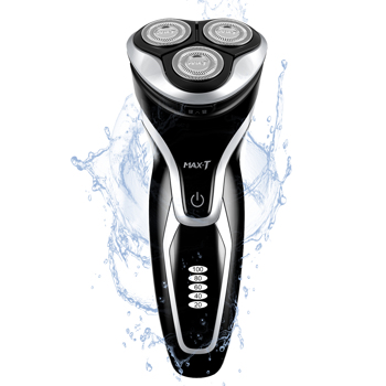 MAX-T Men Electric Razor, Rechargeable Wet & Dry Rotary Electric Shaver for Men (Black)
