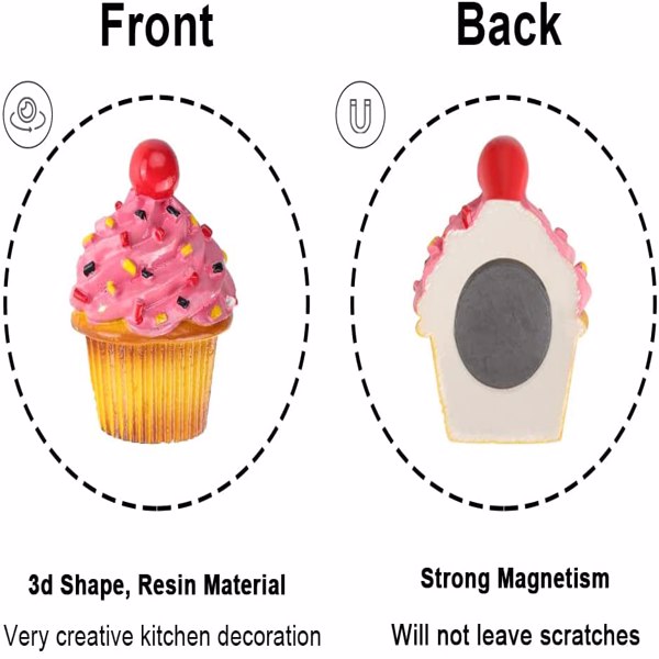 Refrigerator Magnets Fridge Magnets, Cute 3D Resin Simulation Food Magnets Daily Kitchen Small Fridge Magnet Decorative Refrigerator Magnets, Perfect for Refrigerators, Whiteboards, Maps