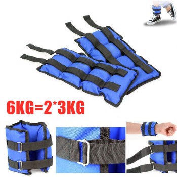 Ankle Weights Adjustable Leg Wrist Straps Running Training Fitness Home Gym 6KG 