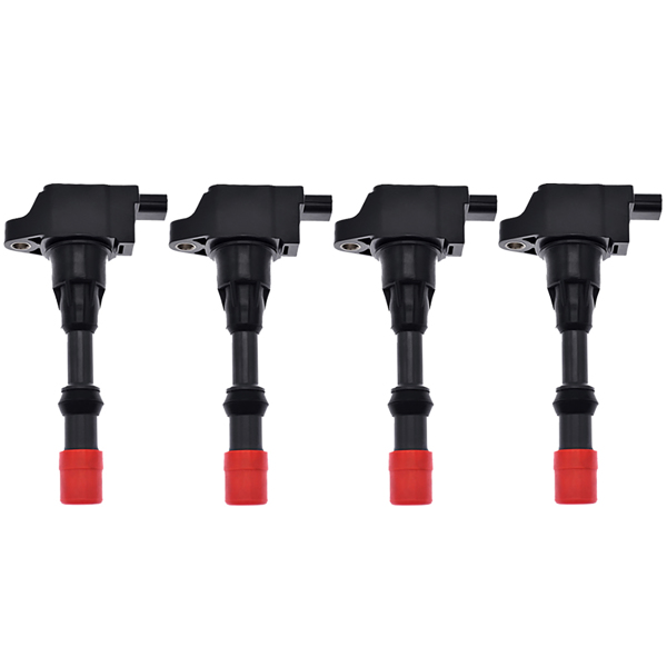 4pcs Front Ignition Coil Compatible for Honda Civic 7 8 VII VIII JAZZ FIT 2 3 II III 1.2 1.3 1.4 30520-PWA-003 30521-PWA-003