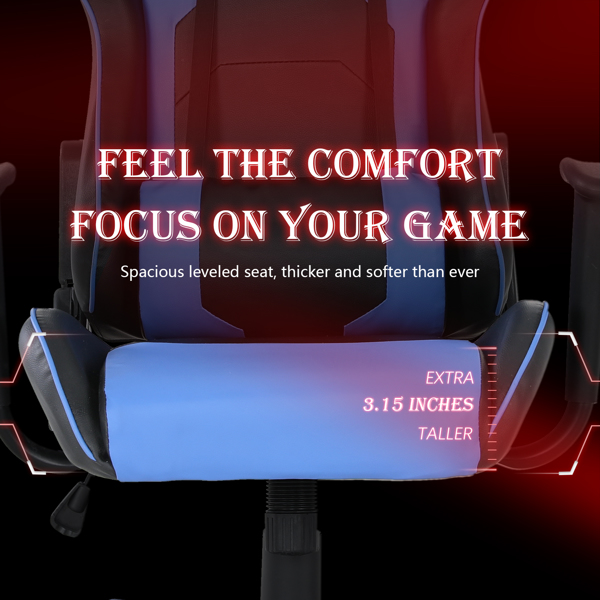 GIVENUSMYF gaming chair, computer chair with lumbar support, height adjustable gaming chair with headrest and 360° swivel office chair, suitable for office or gaming