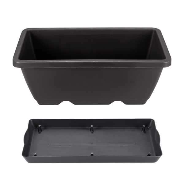 6Pcs Planter Box Plastic Euro Pallet Thickened Flower Box Raised Flower Pot Plant Box Ventilate Plant Holder Box Quick Draining with Removable Bed for Flower Plant Herb Vegetable