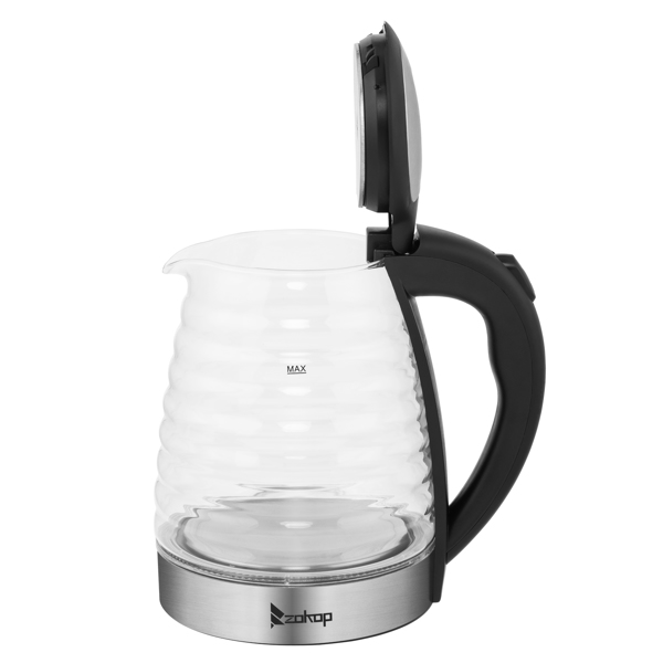 British Standard HD-1858L 1.8L 220V 2000W  Electric Kettle Stainless Steel High Quality Borosilicate Glass Seven Colors Of Lights