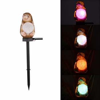 Solar LED Ground Plug Light Hedgehog Ball Animal Lamp Lawn Lamp Outdoor Landscape Light