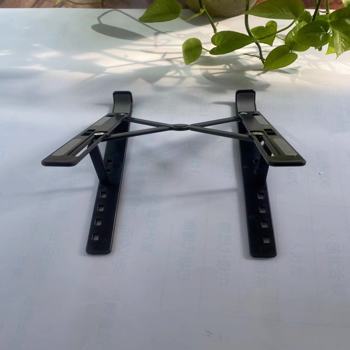 Laptop stand folding vertical plastic portable lifting desktop cooling base bracket (black)