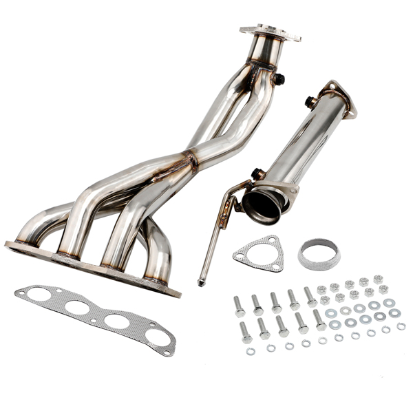 2x Exhaust Header Stainless Steel Manifold For Honda Civic Si 2006-2011 2.0L