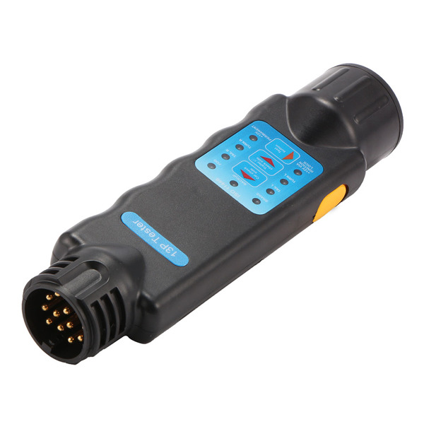 13-pin Car Trailer Plug Socket Connector 9V Battery Powered Trailer Tester Professional Diagnostic Tool for Outdoor Trailer