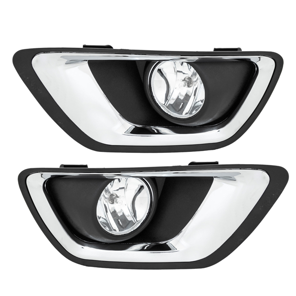 FOR 15-19 CHEVY COLORADO CLEAR LENS BUMPER DRIVING FOG LIGHT LAMP W/BEZEL SWITCH